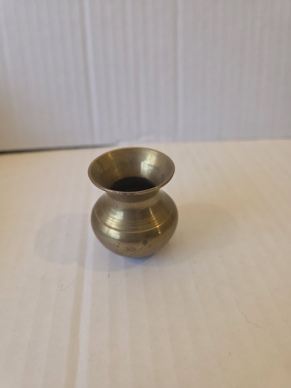 Vintage Brass Decorative Mini Vase - Warm Metallic Finish